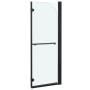 Mampara de ducha plegable 2 paneles ESG negro 95x140 cm de vidaXL, Puertas de ducha - Ref: Foro24-147193, Precio: 127,68 €, D...