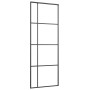 Puerta corredera ESG vidrio y aluminio negra 76x205cm de vidaXL, Puertas para el hogar - Ref: Foro24-151678, Precio: 145,24 €...