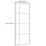 Puerta corredera ESG vidrio y aluminio negra 76x205cm de vidaXL, Puertas para el hogar - Ref: Foro24-151678, Precio: 145,24 €...