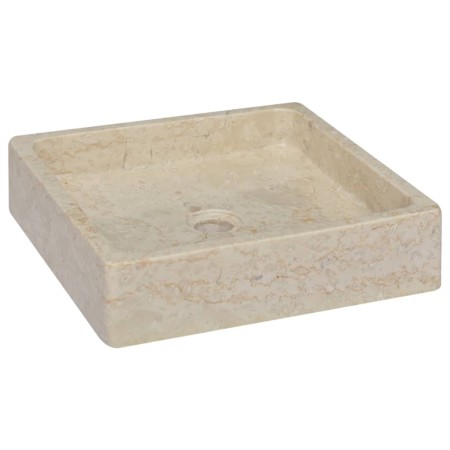 Cream marble sink 40x40x10 cm by vidaXL, Sinks - Ref: Foro24-149168, Price: 133,46 €, Discount: %