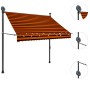 Manual retractable awning with orange and brown LED 200 cm by vidaXL, Awnings - Ref: Foro24-145878, Price: 101,99 €, Discount: %