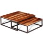 Stackable coffee tables 2 units solid sheesham wood by vidaXL, Coffee table - Ref: Foro24-243961, Price: 111,79 €, Discount: %