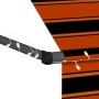 Manual retractable awning with orange and brown LED 200 cm by vidaXL, Awnings - Ref: Foro24-145878, Price: 101,99 €, Discount: %