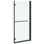 Folding shower screen with 2 black tempered glass panels 120x140 cm by vidaXL, shower doors - Ref: Foro24-147194, Price: 143,...