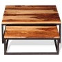 Stackable coffee tables 2 units solid sheesham wood by vidaXL, Coffee table - Ref: Foro24-243961, Price: 111,79 €, Discount: %