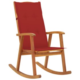 Silla mecedora con cojines madera maciza de acacia de vidaXL, Sillas de jardín - Ref: Foro24-3064185, Precio: 164,99 €, Descu...