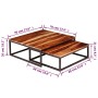 Stackable coffee tables 2 units solid sheesham wood by vidaXL, Coffee table - Ref: Foro24-243961, Price: 111,79 €, Discount: %