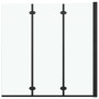 Folding shower screen 3 panels ESG 130x138 cm black by vidaXL, shower doors - Ref: Foro24-147191, Price: 142,10 €, Discount: %