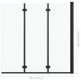 Folding shower screen 3 panels ESG 130x138 cm black by vidaXL, shower doors - Ref: Foro24-147191, Price: 142,10 €, Discount: %