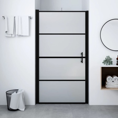 Black Frosted Tempered Glass Shower Door 91x195cm by vidaXL, shower doors - Ref: Foro24-146662, Price: 239,29 €, Discount: %