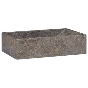 Lavabo de mármol gris con brillo 45x30x12 cm de vidaXL, Lavabos - Ref: Foro24-149156, Precio: 121,28 €, Descuento: %