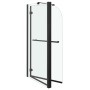 ESG black folding shower screen 120x68x130 cm by vidaXL, shower doors - Ref: Foro24-147190, Price: 221,25 €, Discount: %