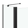 ESG black folding shower screen 120x68x130 cm by vidaXL, shower doors - Ref: Foro24-147190, Price: 221,25 €, Discount: %