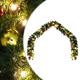 Christmas garland decorated with balls and LED lights 10 m by vidaXL, Christmas lights - Ref: Foro24-246407, Price: 65,50 €, ...