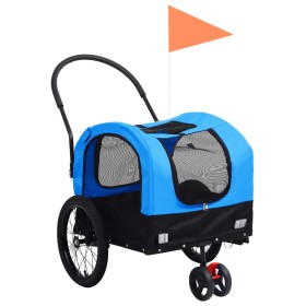 Pet Bike Trailer Stroller 2 in 1 Blue Black by vidaXL, pet strollers - Ref: Foro24-92438, Price: 113,99 €, Discount: %