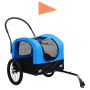 Pet Fahrradanhänger Kinderwagen 2 in 1 Blau Schwarz von vidaXL, Kinderwagen für Haustiere - Ref: Foro24-92438, Preis: 113,99 ...