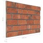 3D-Wandpaneele Brick Design 10 Stück EPS Terrakotta von vidaXL, Wandverkleidung - Ref: Foro24-149580, Preis: 183,92 €, Rabatt: %