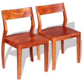 Dining chairs 2 units solid acacia and sheesham wood by vidaXL, dining chairs - Ref: Foro24-243956, Price: 200,85 €, Discount: %