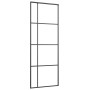 ESG glass and black aluminum sliding door 76x205 cm by vidaXL, Doors for the home - Ref: Foro24-151679, Price: 158,59 €, Disc...