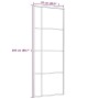 ESG glass and black aluminum sliding door 76x205 cm by vidaXL, Doors for the home - Ref: Foro24-151679, Price: 158,59 €, Disc...