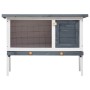 1-story gray wood rabbit cage by vidaXL, Cages and habitats for small animals - Ref: Foro24-170828, Price: 82,24 €, Discount: %