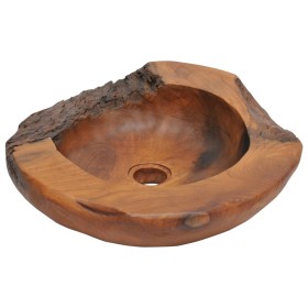 Solid teak washbasin 45 cm by vidaXL, Sinks - Ref: Foro24-243475, Price: 77,65 €, Discount: %