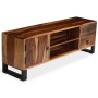 Mueble de TV de madera maciza de sheesham 120x30x40 cm de vidaXL, Muebles TV - Ref: Foro24-244933, Precio: 262,63 €, Descuent...