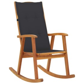 Rocking chair with solid acacia wood cushions by vidaXL, Garden chairs - Ref: Foro24-3064179, Price: 196,82 €, Discount: %