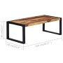 Mesa de centro de madera maciza de sheesham 110x60x40 cm de vidaXL, Mesas de centro - Ref: Foro24-247452, Precio: 172,99 €, D...