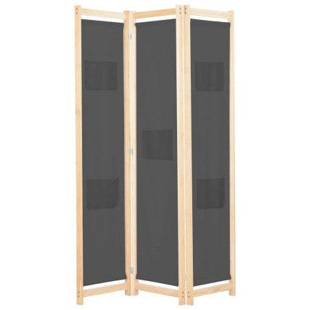 Three-panel gray fabric room divider screen 120x170x4 cm by vidaXL, Room dividers - Ref: Foro24-248175, Price: 56,83 €, Disco...