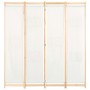 Divider screen with 4 cream fabric panels 160x170x4 cm by vidaXL, Room dividers - Ref: Foro24-248173, Price: 67,93 €, Discoun...