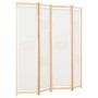 Divider screen with 4 cream fabric panels 160x170x4 cm by vidaXL, Room dividers - Ref: Foro24-248173, Price: 67,93 €, Discoun...