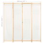 Biombo divisor de 4 paneles de tela color crema 160x170x4 cm de vidaXL, Divisores de ambientes - Ref: Foro24-248173, Precio: ...