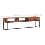 TV cabinet 160x30x45 cm solid sheesham wood by vidaXL, TV Furniture - Ref: Foro24-247466, Price: 137,99 €, Discount: %