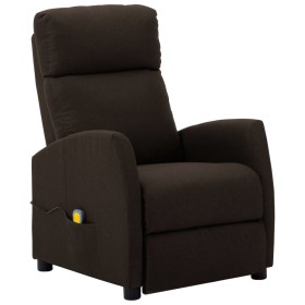 Sillón de masaje eléctrico tela marrón oscuro de vidaXL, Sillones de masaje eléctricos - Ref: Foro24-289711, Precio: 212,99 €...