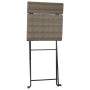 Folding cafe furniture 3 pieces gray synthetic rattan by vidaXL, Garden sets - Ref: Foro24-319991, Price: 111,82 €, Discount: %