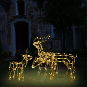 Christmas reindeer with light 3 pieces 229 LED by vidaXL, Christmas lights - Ref: Foro24-289962, Price: 54,21 €, Discount: %