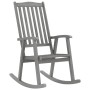 Rocking chair with solid gray acacia wood cushions by vidaXL, Garden chairs - Ref: Foro24-3064213, Price: 212,45 €, Discount: %