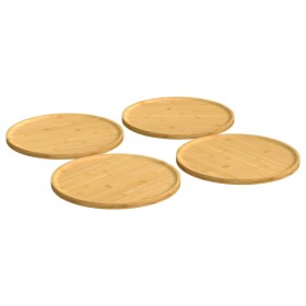 Pizza plates 4 pcs bamboo Ø32x1.5 cm by vidaXL, Pizza molds - Ref: Foro24-352769, Price: 36,68 €, Discount: %