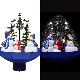 Christmas tree with snow with blue PVC umbrella base 75 cm by vidaXL, Christmas trees - Ref: Foro24-289929, Price: 79,99 €, D...