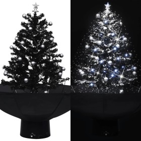 Árbol de Navidad con nieve con base de paraguas PVC negro 75 cm de vidaXL, Arboles de navidad - Ref: Foro24-289931, Precio: 7...