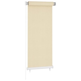 Cream HDPE outdoor roller blind 60x140 cm by vidaXL, Blinds and blinds - Ref: Foro24-312601, Price: 25,99 €, Discount: %