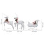 Sleigh and reindeer garden Christmas decoration 60 LED silver by vidaXL, Christmas lights - Ref: Foro24-289978, Price: 32,31 ...