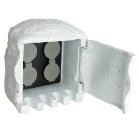 Faux stone garden socket with remote control by vidaXL, wall sockets - Ref: Foro24-41231, Price: 102,97 €, Discount: %