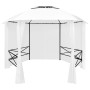 Garden canopy with white curtains 360x312x265cm 180 g/m² by vidaXL, Tents and gazebos - Ref: Foro24-312234, Price: 193,72 €, ...