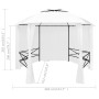 Garden canopy with white curtains 360x312x265cm 180 g/m² by vidaXL, Tents and gazebos - Ref: Foro24-312234, Price: 193,72 €, ...