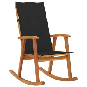 Silla mecedora con cojines madera maciza de acacia de vidaXL, Sillas de jardín - Ref: Foro24-3064186, Precio: 184,97 €, Descu...