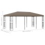 Grau-taupefarbener Stoffpavillon 6x3 m von vidaXL, Zelte und Pavillons - Ref: Foro24-312271, Preis: 331,99 €, Rabatt: %