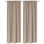 2 cortinas oscuras con jaretas blanco crema blackout 135 x 245 cm de vidaXL, Cortinas y visillos - Ref: Foro24-130374, Precio...