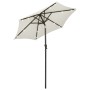 Sand-colored aluminum umbrella with LED lights 200x211 cm by vidaXL, Umbrellas - Ref: Foro24-313557, Price: 76,16 €, Discount: %